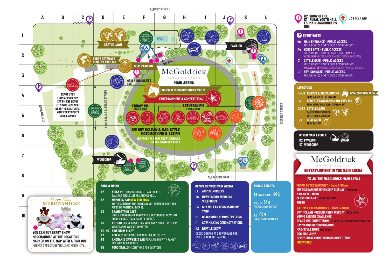 Berry Show showground map