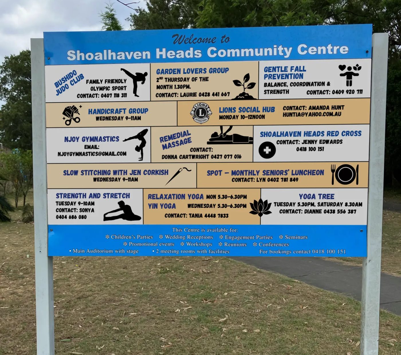 Shoalhaven Heads Community Centre sign