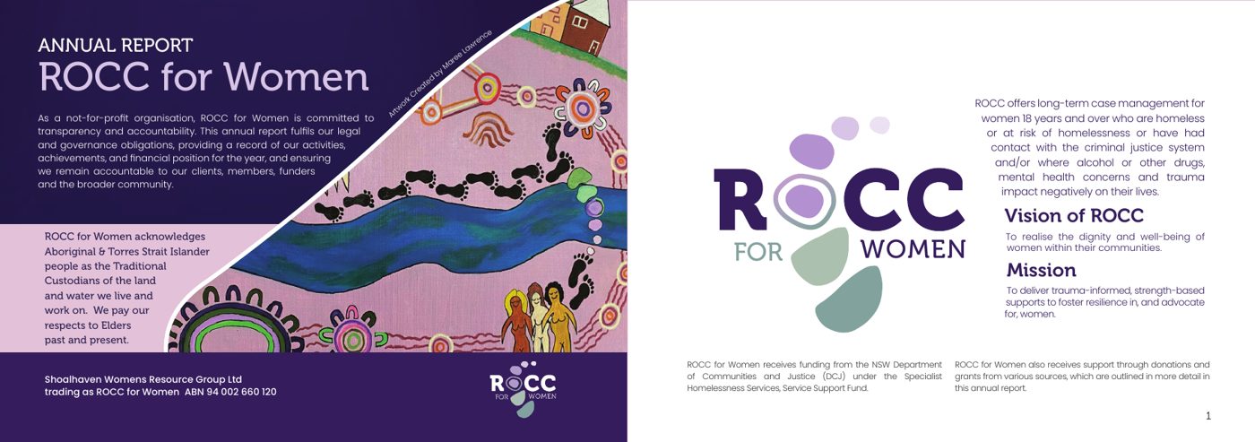RoCC for Women Annual Report opening spread