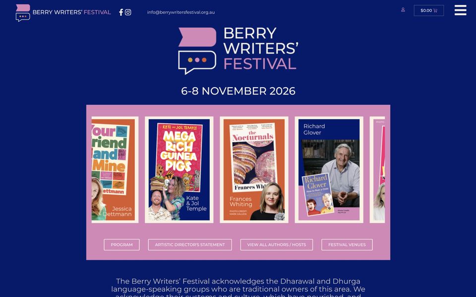 Berry Writers' Festival website