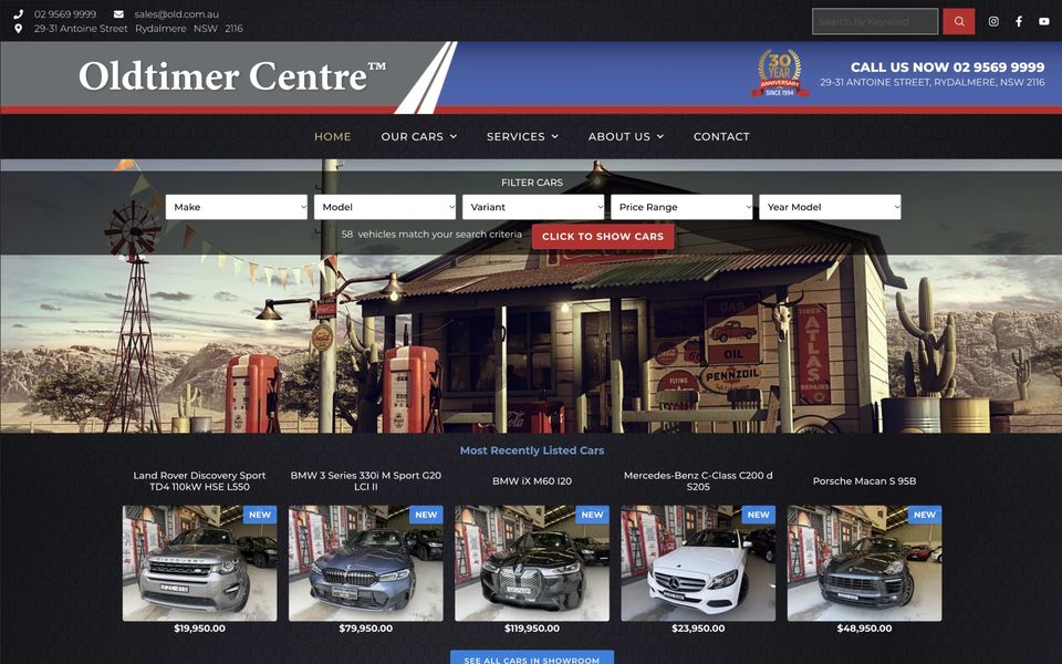 Oldtimer Centre website