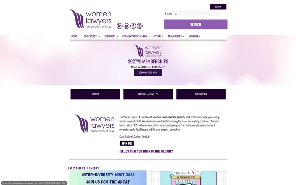 Women Lawyers NSW website
